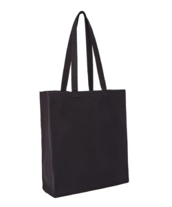 Recycled premium canvas spacious shopper Black