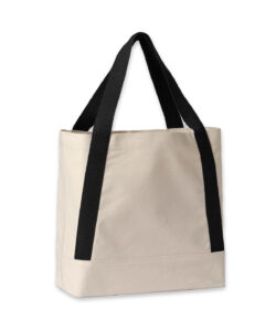 Dakota recycled contrast strap tote Natural/Black