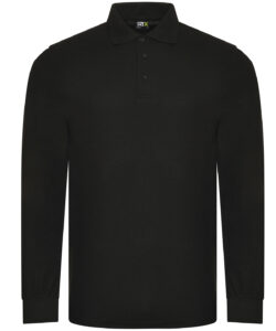 Pro long sleeve polo Black