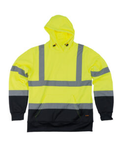 High-visibility hoodie Yellow/Navy