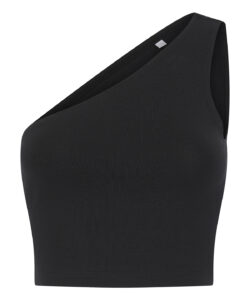 Women’s one-shoulder top Black