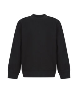 Kids sustainable fashion curved hem sweatshirt Black