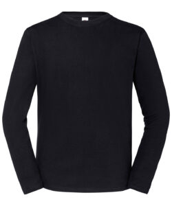 Iconic 195 ringspun premium long sleeve T Black