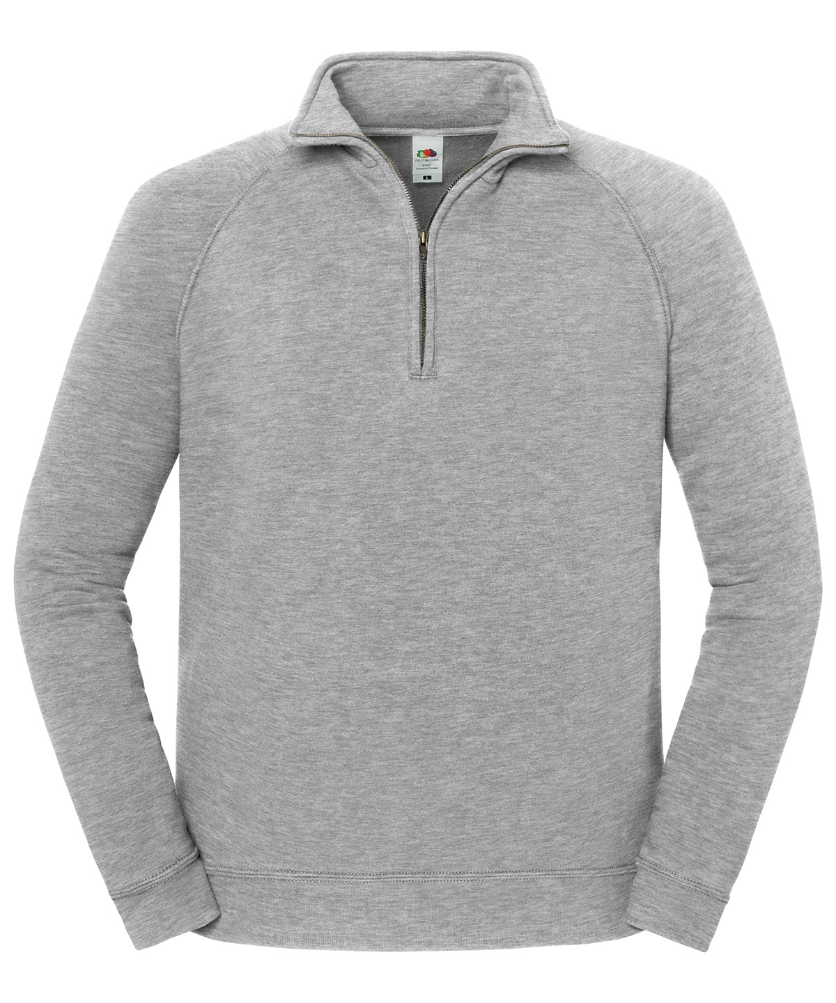 Iconic premium zip-neck sweat Athletic Heather