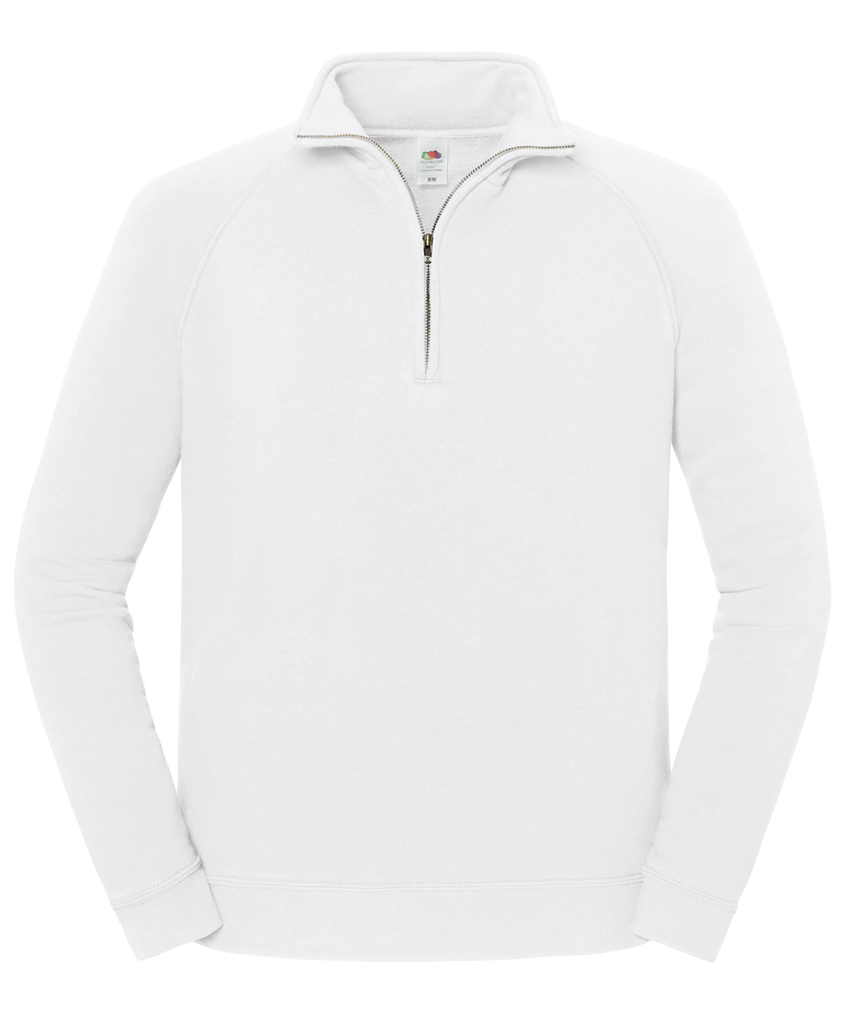 Iconic premium zip-neck sweat White