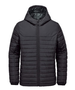 Nautilus quilted hooded jacket Black