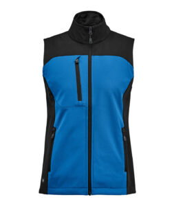 Women’s Cascades softshell vest Azure Blue/Black