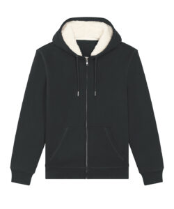 Unisex Hygger sherpa zip-through sweatshirt (STSU956) Black