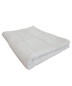 Organic bath sheet with printable border White