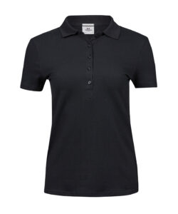 Women’s luxury stretch polo (145) Black