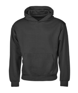 UNLABELED heavy loose-fit hooded sweatshirt (5162) Black