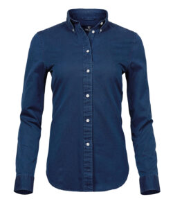Women’s casual twill shirt (4003) Indigo
