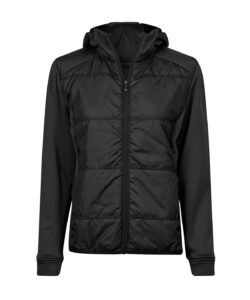 Women’s hybrid-stretch hooded jacket (9113) Black/Black
