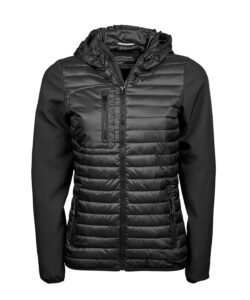Women’s hooded crossover jacket (9629) Black/Black