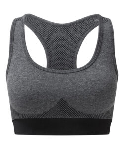 Tridri® seamless 3D fit" multi-sport sculpt bra" Black Melange
