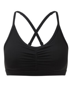 Tridri® ruched sports bra (medium impact) Black