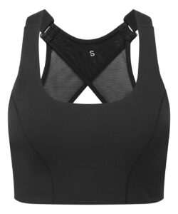 Tridri® recycled high impact sports bra Black