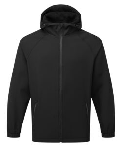 Hooded 2-layer softshell jacket Black