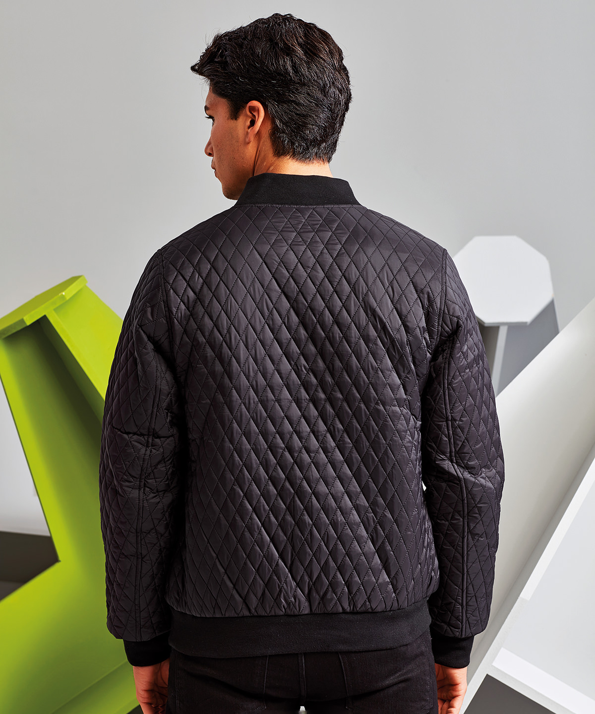 Quilted flight jacket