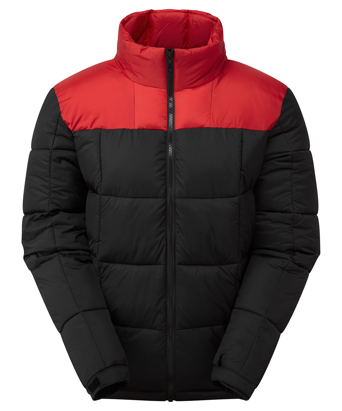 Fourteener box quilt jacket Black/Red