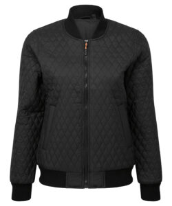 Women's quilted flight jacket Black