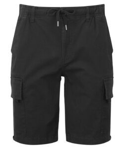 Men’s drawstring cargo utility shorts Black