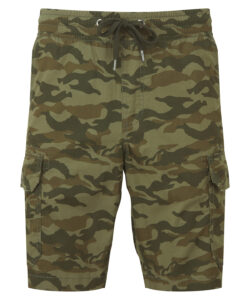 Men’s camo cargo utility shorts  Green