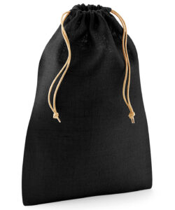 Jute stuff bag Black/Natural