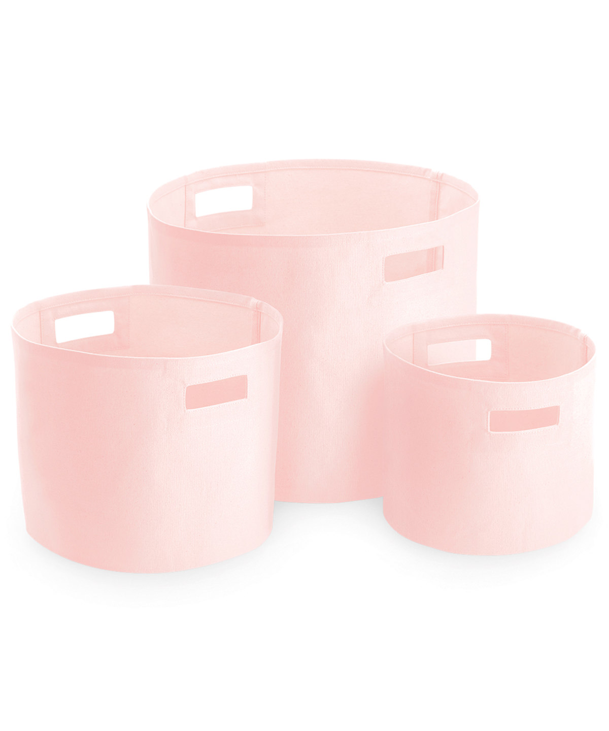 Canvas storage tubs Pastel Pink