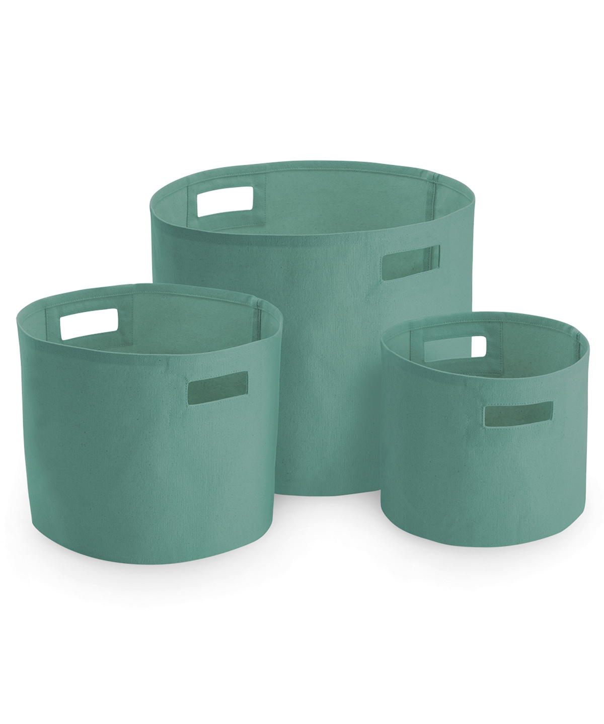 Canvas storage tubs Sage Green