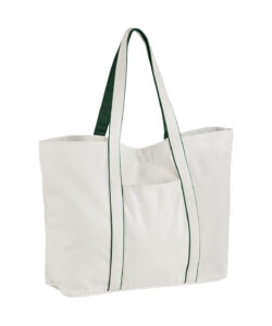Courtside large tote Soft White/Bottle Green