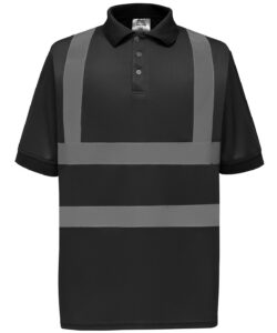 Hi-vis short sleeve polo (HVJ210) Black