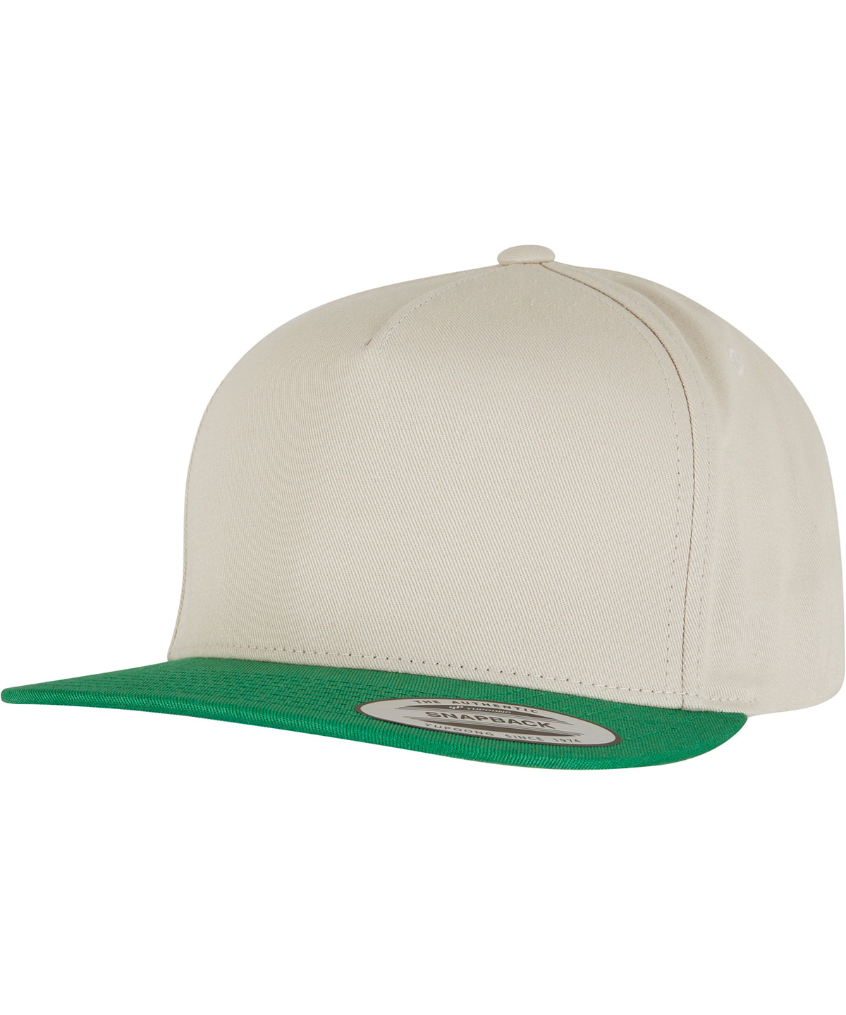 Classic 5-panel snapback (6007) Beige/Green