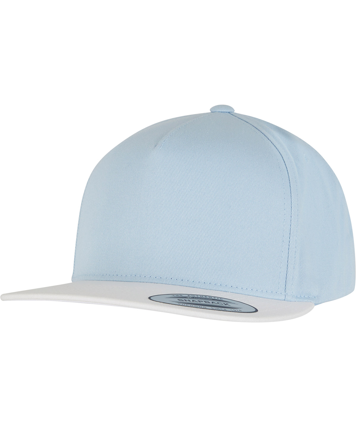 Classic 5-panel snapback (6007) Light Blue/White