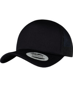 Foam trucker cap curved visor (6005FC) Black/Black/Black