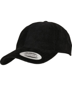 Low-profile corduroy dad cap (6245CD) Black