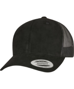 Imitation suede leather trucker cap (6606SU) Black